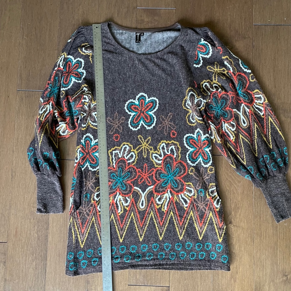 Retro Mini Long sleeve Dress Mod Pattern
